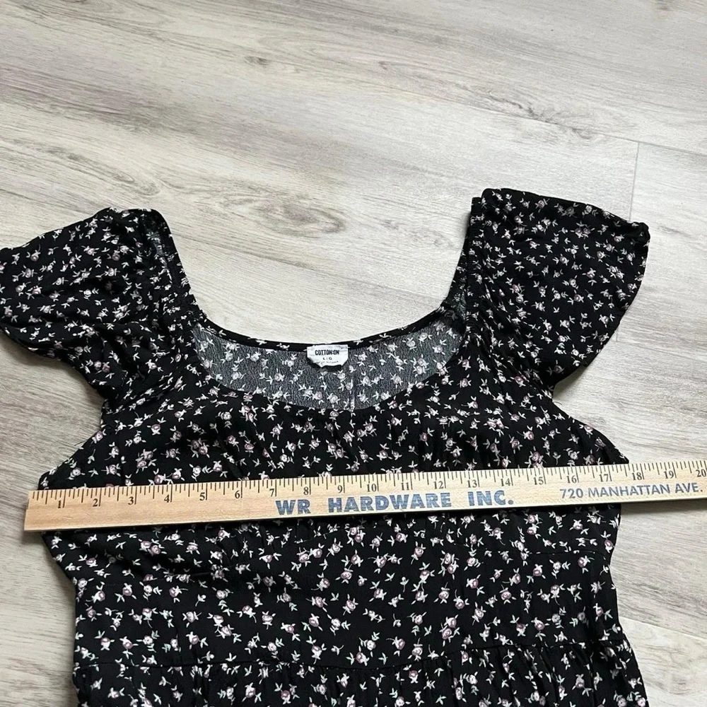 Cotton On Black and White Floral Mini Dress